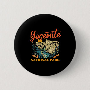 Vintage Yosemite National Park Kalifornien Sonnenu Button