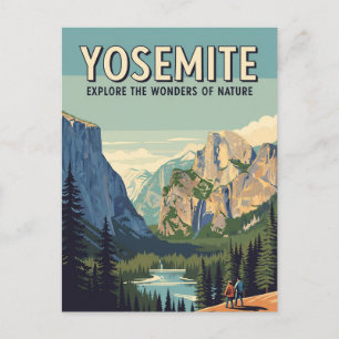 Vintage Yosemite-Nationalpark Half Dome Postkarte
