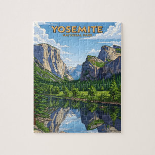Vintage Yosemite-Nationalparklandschaft Puzzle