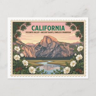 Vintage Yosemite Valley Kalifornien Nationalpark T Postkarte