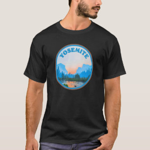 Vintage Yosemite Valley National Park Foto Pastell T-Shirt