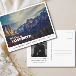 Vintage Yosemite Wedding Save the Date Postcard Postkarte