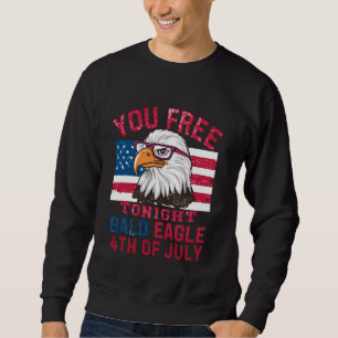 Vintage You Free Tonight Weißkopfseeadler USA-Flag Sweatshirt