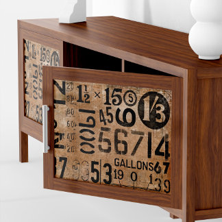 Vintage Zahlen - Papiertücher für die Entkopplung Seidenpapier