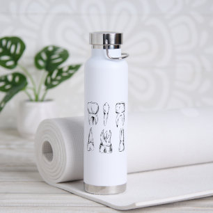 Vintage-Zahnanatomie-Dental-Isolierwasserflasche Trinkflasche