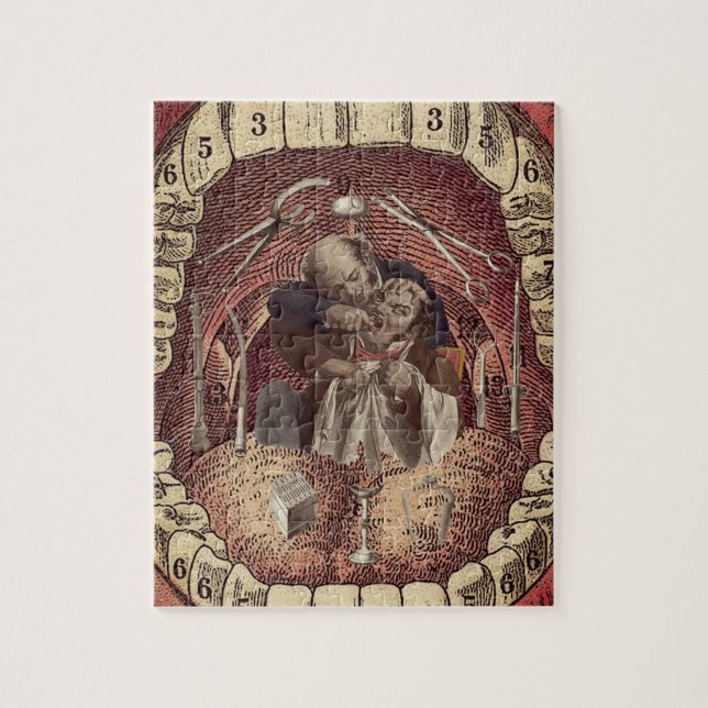 Vintage Zahnarztgeschenke Puzzle (Vertikal)