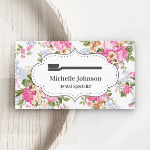 Vintage Zahnarztzahnklinik Toothbrush Zahnärztin Visitenkarte