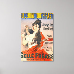 Vintage Zahnpasta-Anzeige 1889 Leinwanddruck