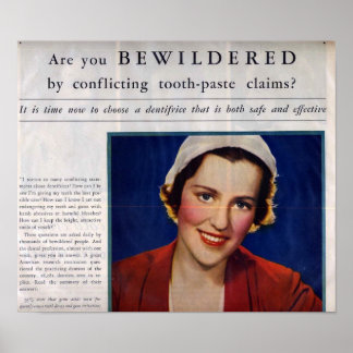 Vintage Zahnpasta-Anzeige Poster