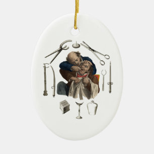 Vintage Zahnspende Keramik Ornament