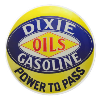 Vintage Zapfsäule Dixie Öle Benzin Hot Rod Ära Keramikknauf
