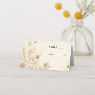 Vintage zarte Botanische Hochzeit Platzkarte