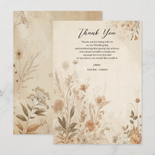 Vintage zarte florale botanische Boho-Hochzeit  Einladung