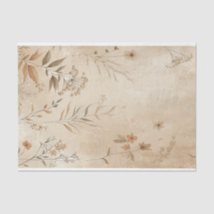 Vintage zarte florale botanische Boho-Hochzeit Seidenpapier