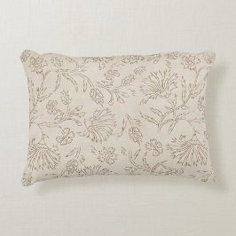 Vintage, zarte Nelken und wirbelnde Reben Dekokissen