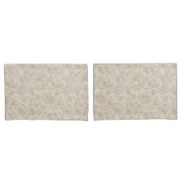 Vintage, zarte Nelken und wirbelnde Reben Kissenbezug