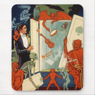 Vintage-Zauberer Carter the Great Magie-Show Mousepad