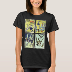 Vintage-Zauberer von Oz, 4 Märchenszenen T-Shirt