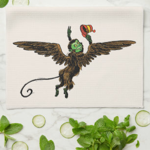 Vintage Zauberer von Oz, Böser fliegender Affe Geschirrtuch