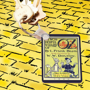 Vintage-Zauberer-von-Oz-Buchcover-Kunst, Titelseit Schlüsselanhänger
