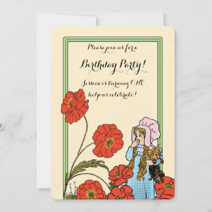 Vintage-Zauberer von Oz, Dorothy, Mädchen-Geburtst Einladung