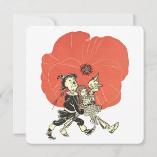 Vintage-Zauberer von Oz, Dorothy mit Mohnblumen