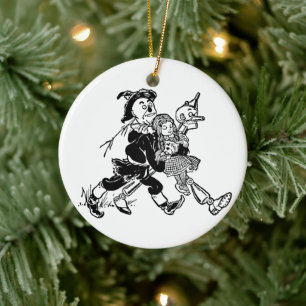 Vintage-Zauberer von Oz Dorothy schläft mit Mohnbl Keramik Ornament