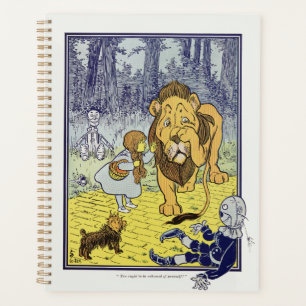 Vintage-Zauberer von Oz Dorothy und Feiger Löwe Planer