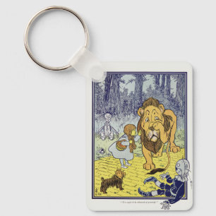 Vintage-Zauberer von Oz Dorothy und Feiger Löwe Schlüsselanhänger