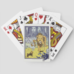 Vintage-Zauberer von Oz Dorothy und Feiger Löwe Spielkarten