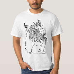 Vintage Zauberer von Oz, Feiger Löwe mit Krone T-Shirt