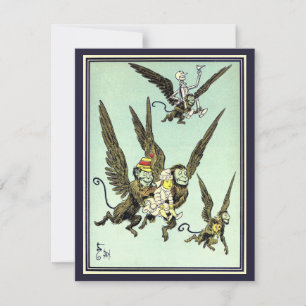 Vintage-Zauberer von Oz, fliegende Affen mit Dorot