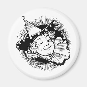 Vintage-Zauberer von Oz, Frauen-Munchkin-Porträt Magnet