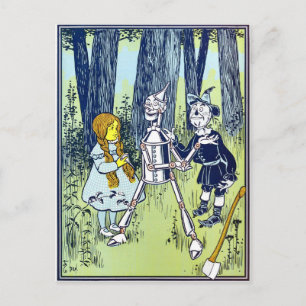 Vintage-Zauberer-von-Oz-Illustrations-Postkarte Postkarte