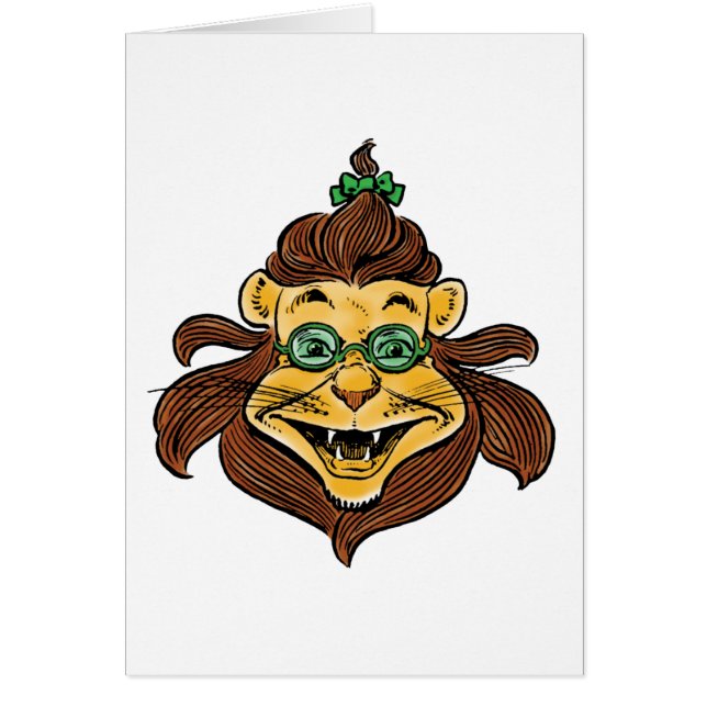 Vintage-Zauberer von Oz, Löwe trägt grüne Brille (Vorne)