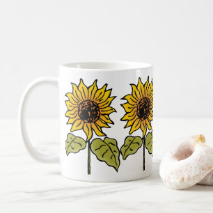 Vintage-Zauberer von Oz Märchen Sonnenblume in Blü Kaffeetasse