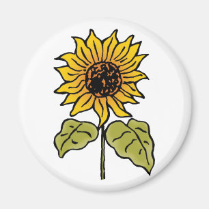 Vintage-Zauberer von Oz Märchen Sonnenblume in Blü Magnet