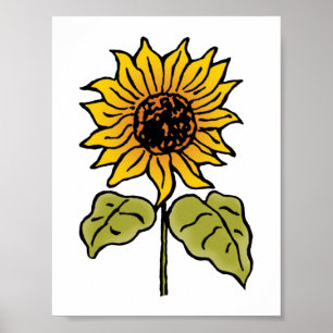 Vintage-Zauberer von Oz Märchen Sonnenblume in Blü Poster
