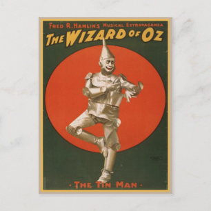 Vintage-Zauberer-von-Oz-Plakat Postkarte