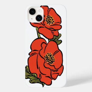 Vintage-Zauberer von Oz Rote Mohnblumen in Blüte F Case-Mate iPhone Hülle