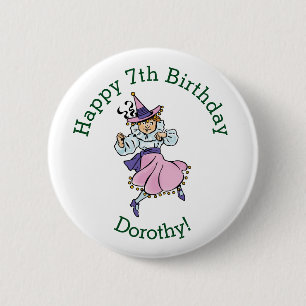 Vintage-Zauberer von Oz, süßes tanzendes Mädchen M Button
