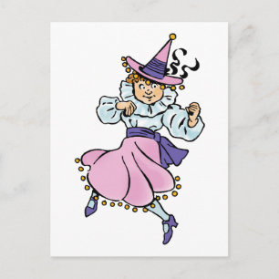 Vintage-Zauberer von Oz, süßes tanzendes Mädchen M Postkarte