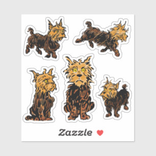 Vintage Zauberer von Oz, Toto der Hund Aufkleber