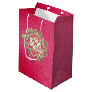 Vintage-Zauberer-von-Oz-Weihnachtsgeschenktasche-R Mittlere Geschenktüte
