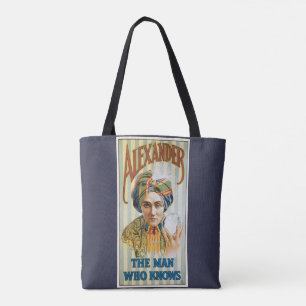 Vintage-Zauberplakat, Alexander, der Mann, der es