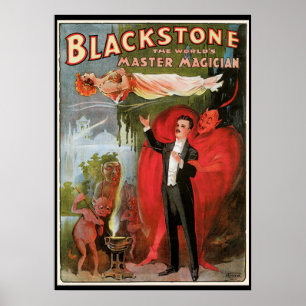 Vintage-Zauberplakat, der große Blackstone-Magier Poster
