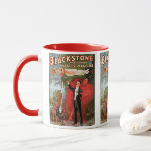 Vintage-Zauberplakat, Great Blackstone Magician Tasse