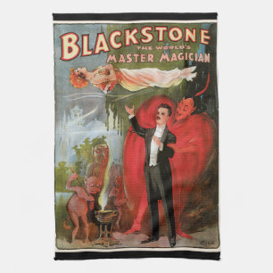 Vintage-Zauberplakat, Großer Blackstone-Zauberer Geschirrtuch
