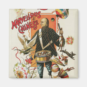 Vintage-Zauberplakat, Magier Chung Ling Soo Magnet