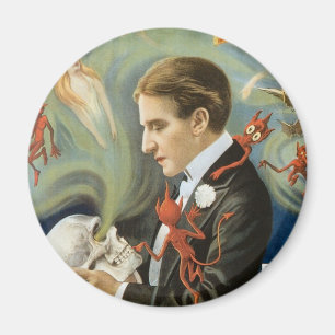 Vintage-Zauberplakat, Thurston, Der große Magier Magnet